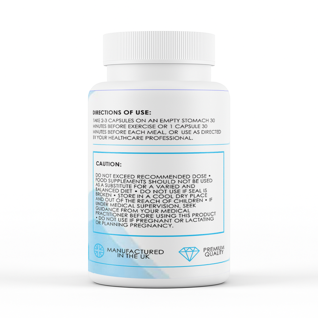 L-Carnitine (700mg x 90 Capsules) - directions label