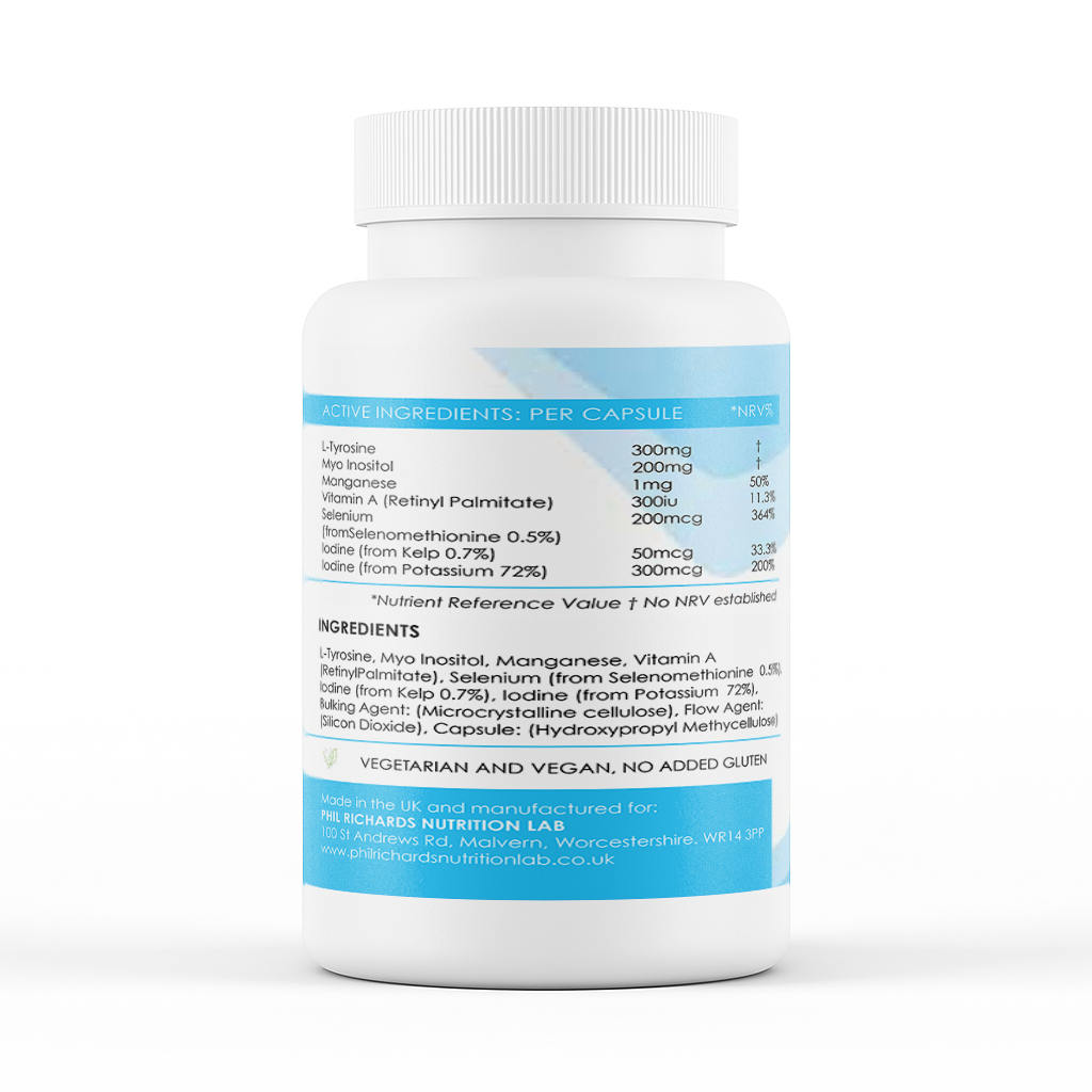 Iodine Plus (120 Capsules) - ingredients label