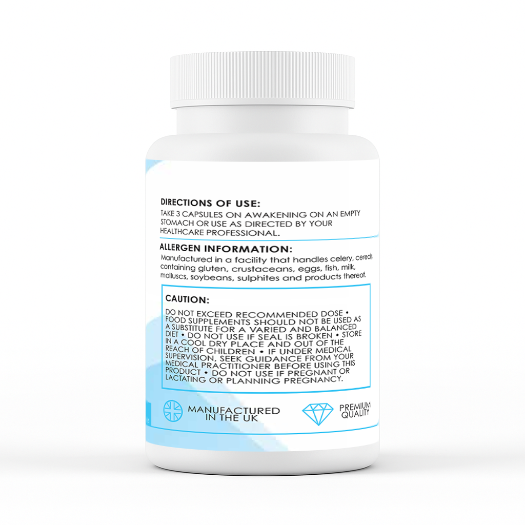 Super NMN Complex (90 Capsules) - directions label