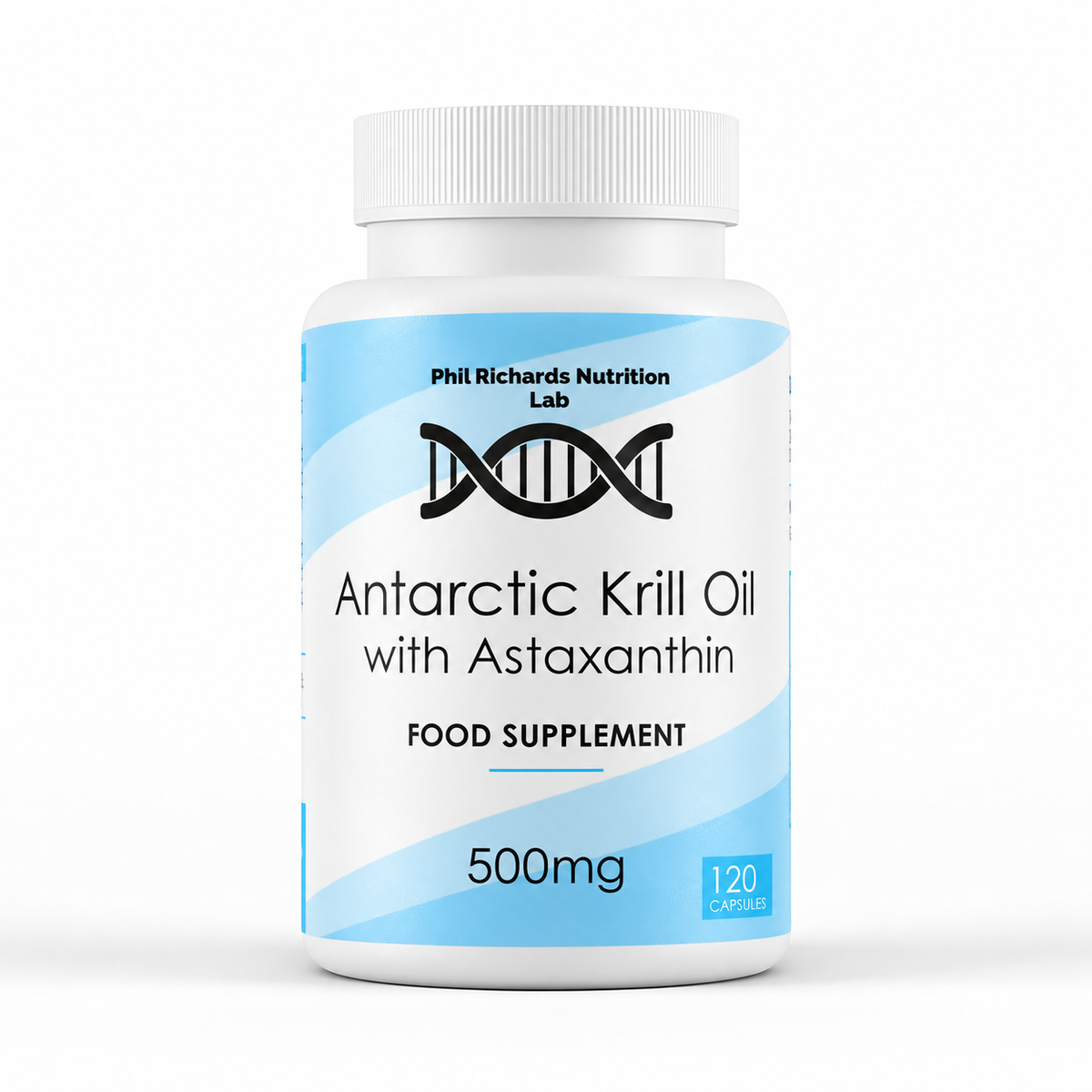 Antarctic Krill Oil with Astaxanthin (500mg x 120 Capsules) - front view
