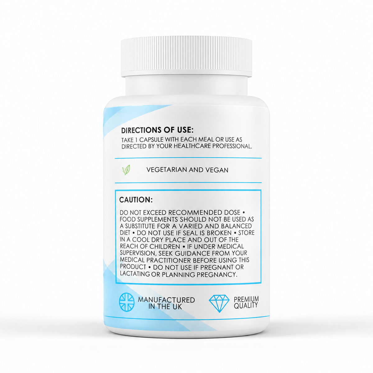 Cinnamon & Chromium Complex (90 Capsules) - directions label