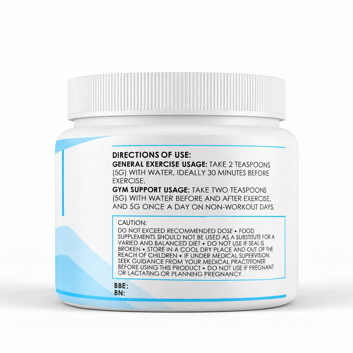 D-Ribose (500g Powder) - directions label