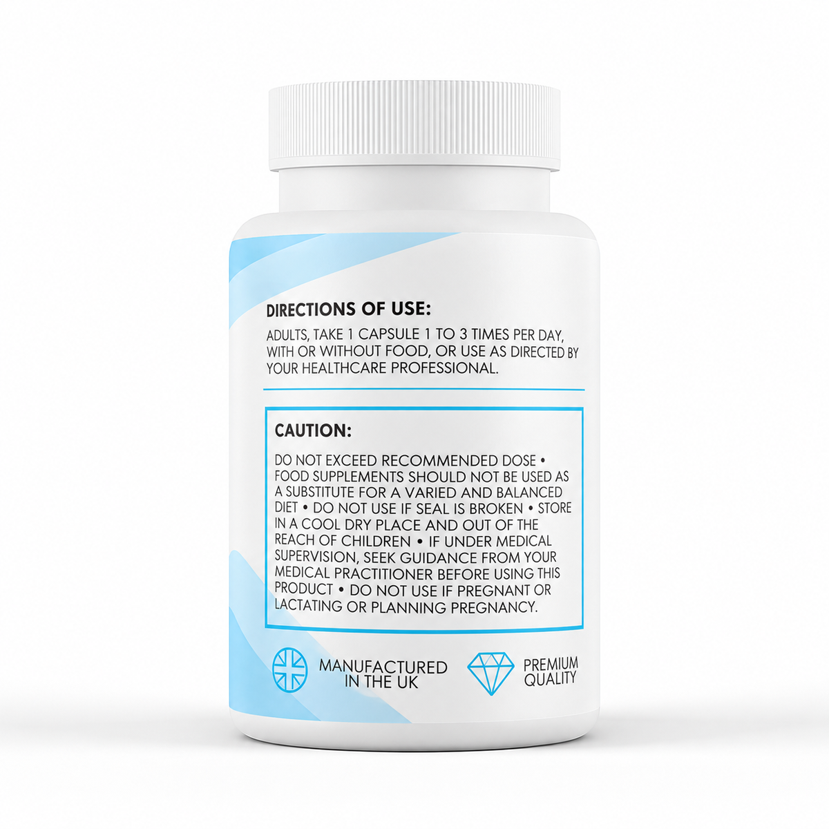 Magnesium plus Boron (753mg x 120 Capsules) - directions label