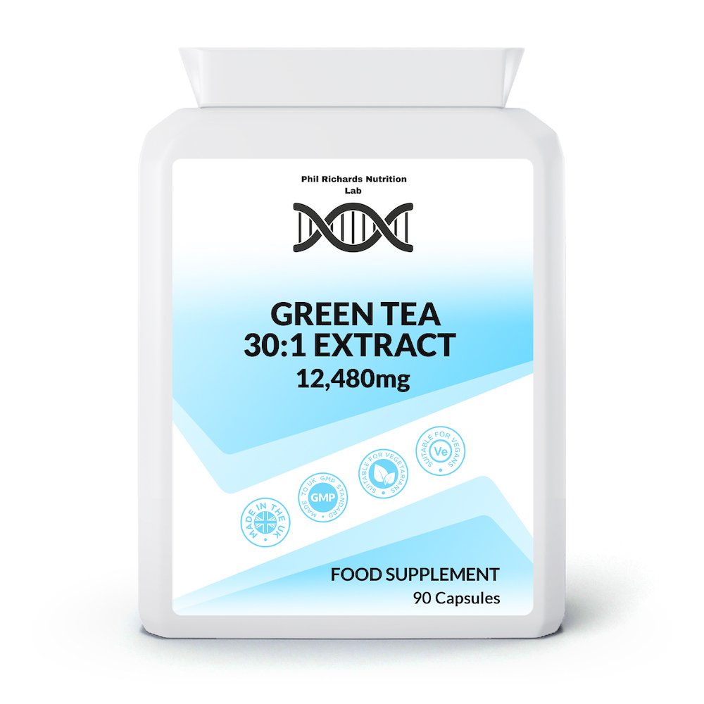Green Tea 30:1 Extract (12,480mg x 90 Capsules) - front view