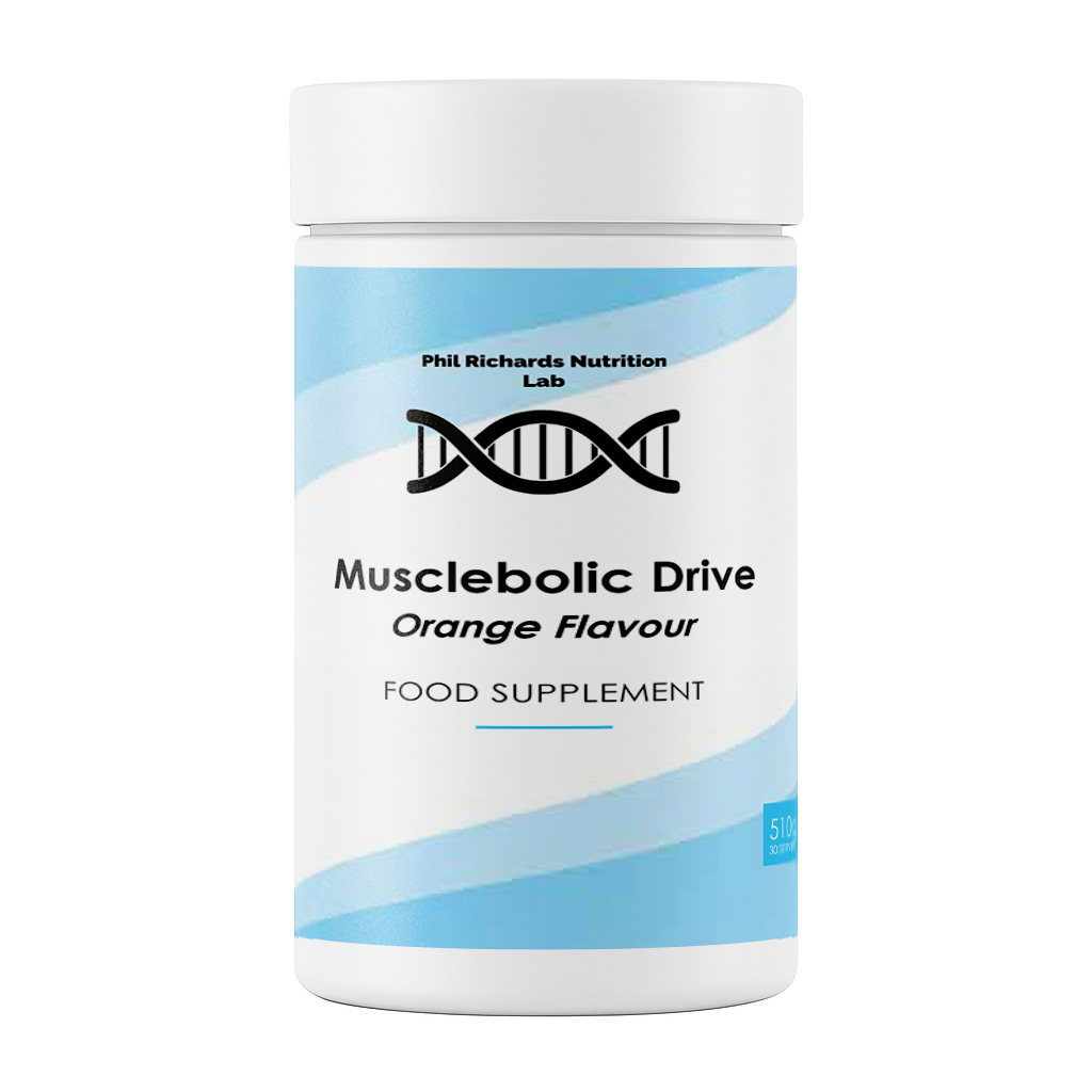Musclebolic Drive (510g Powder) - Orange flavour front view