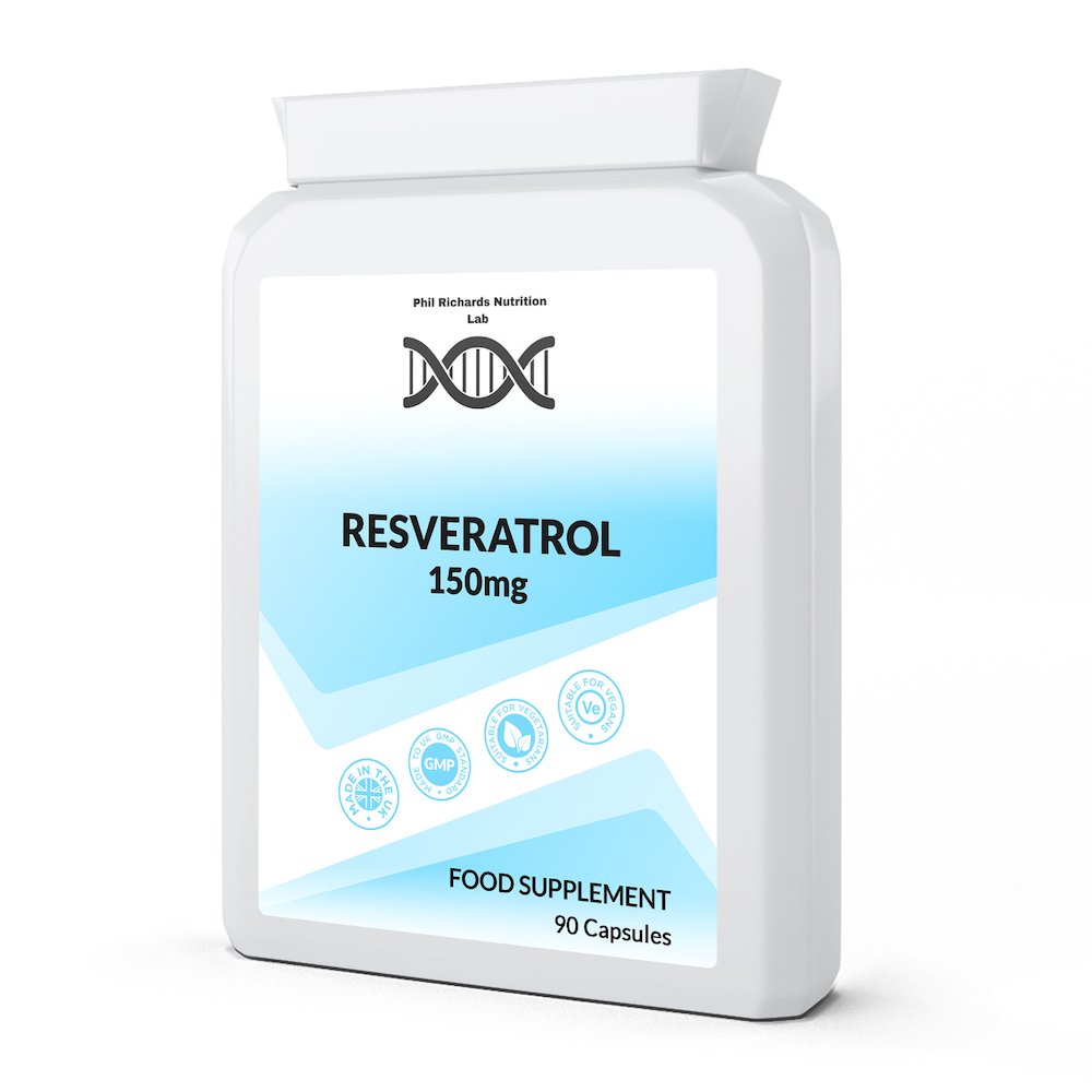 Resveratrol (150mg x 90 Capsules) - front angled view