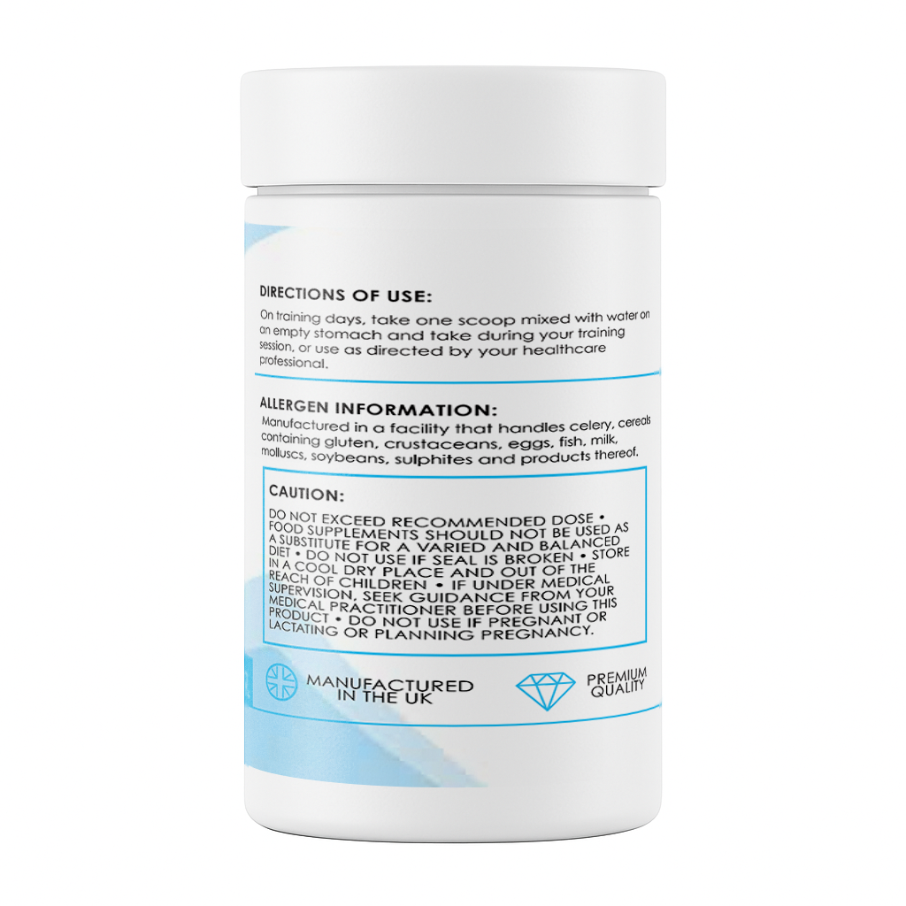 Musclebolic Drive (510g Powder) - ingredients label