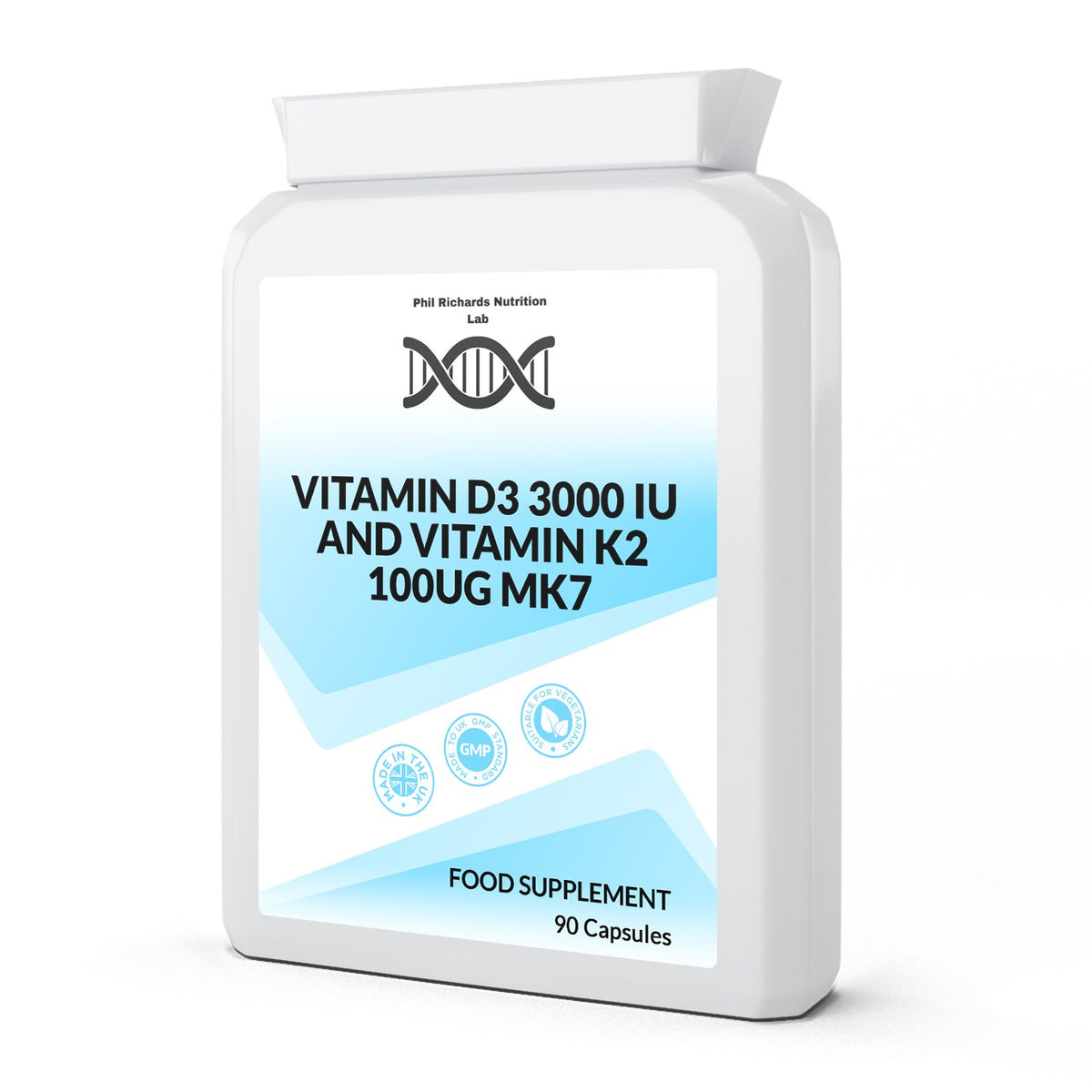 Vitamin D3 3000 IU and Vitamin K2 100ug MK7 (90 Capsules) - product view 3