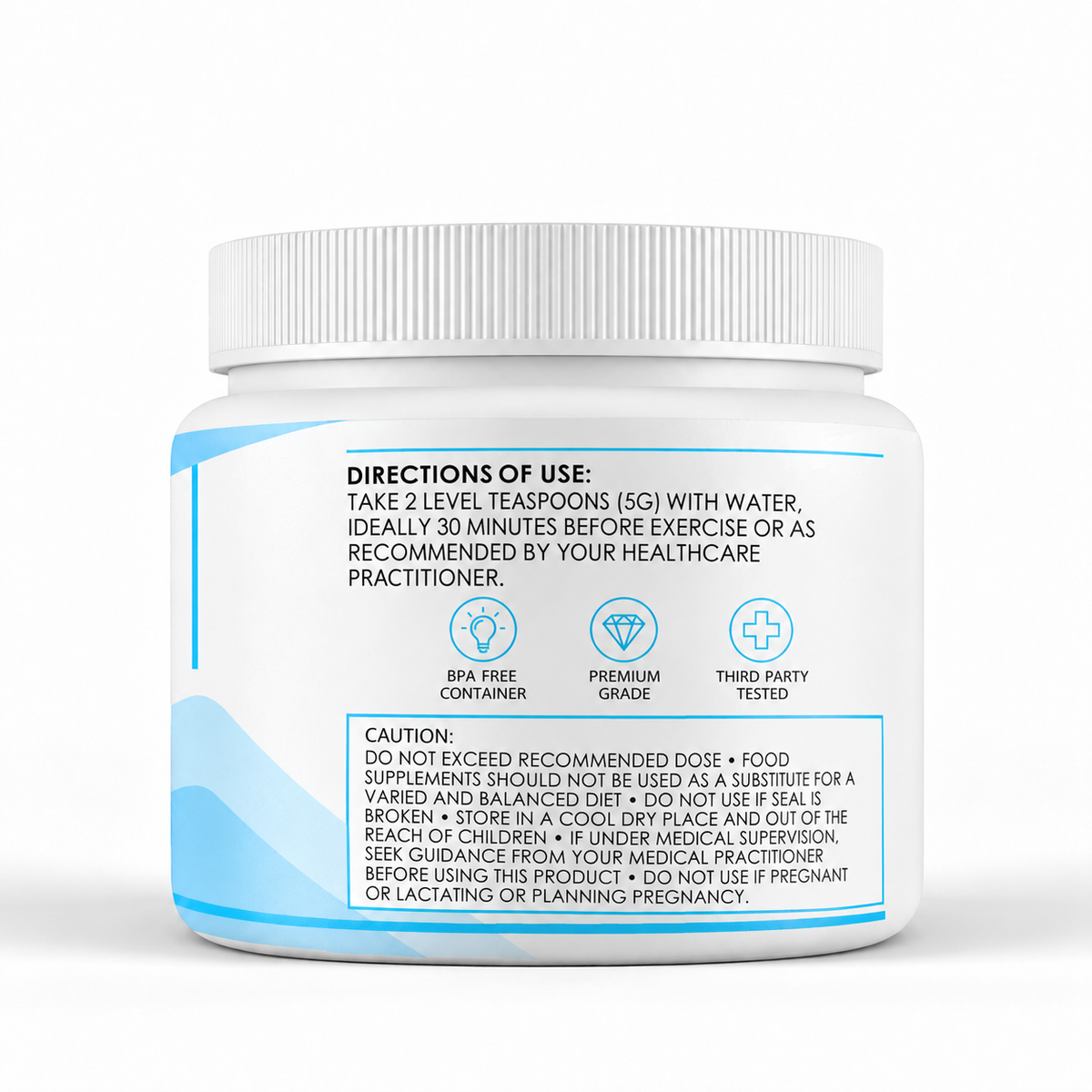 Alkalising Salts Lemon and Lime (500g) - directions label