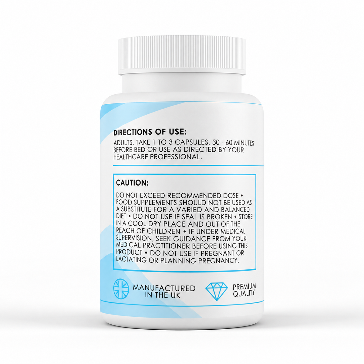 Amino Relax (90 Capsules) - directions label
