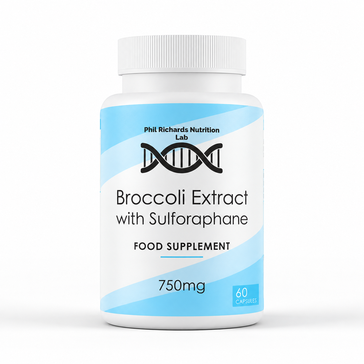 Broccoli Extract with Sulforaphane (750mg x 60 Capsules) - front view