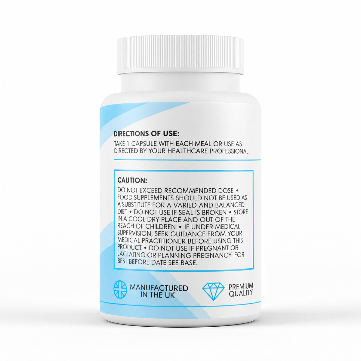 Broccoli Extract with Sulforaphane (750mg x 60 Capsules) - directions label
