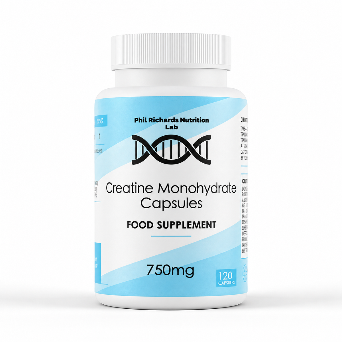 Creatine Monohydrate (750mg x 120 Capsules) - front view