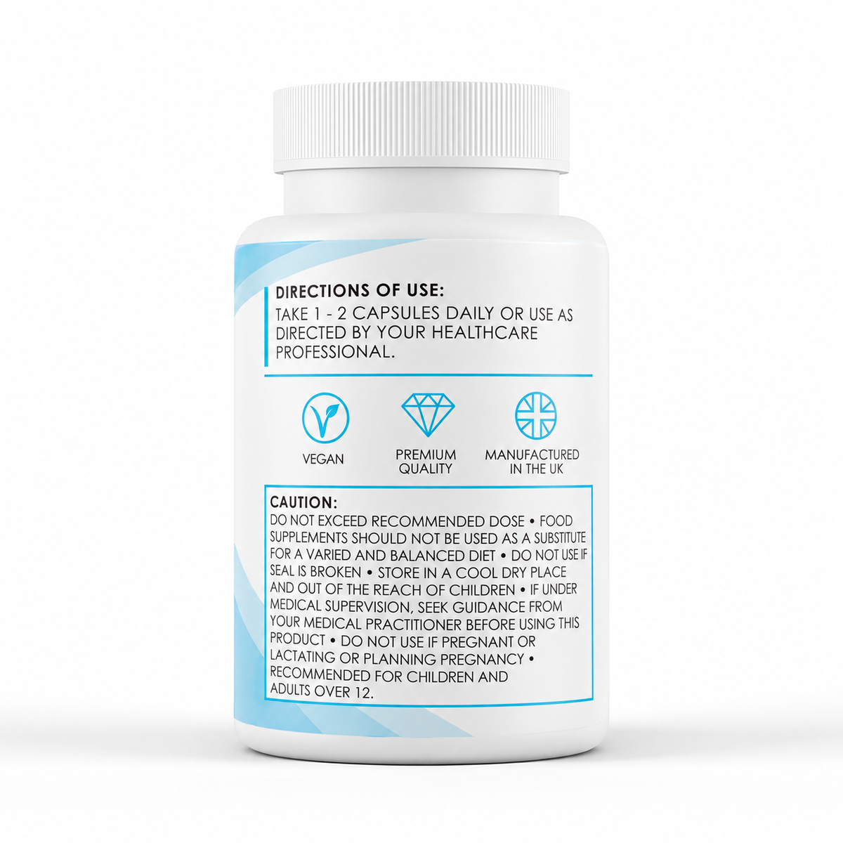 Liposomal Vitamin C (750mg x 120 capsules) - directions label