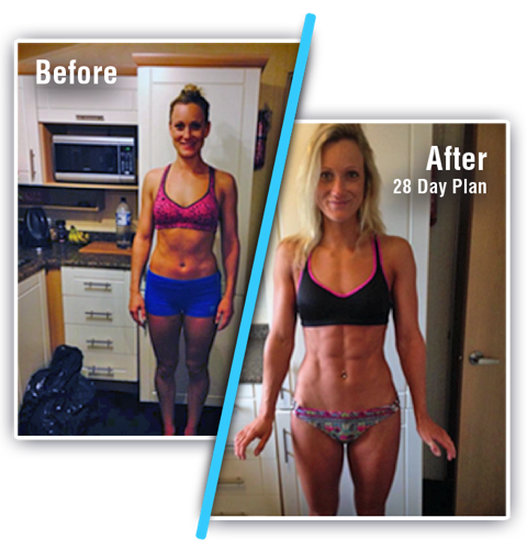 Melinda Cooksey’s before and after progress photos following a four-week plan