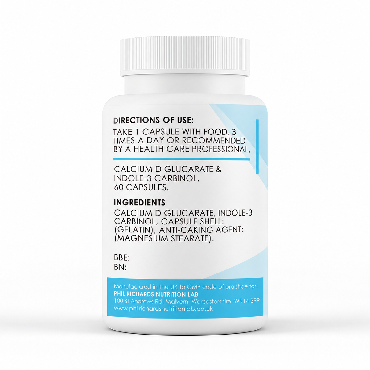 Oestrodetox (60 Capsules) - ingredients label