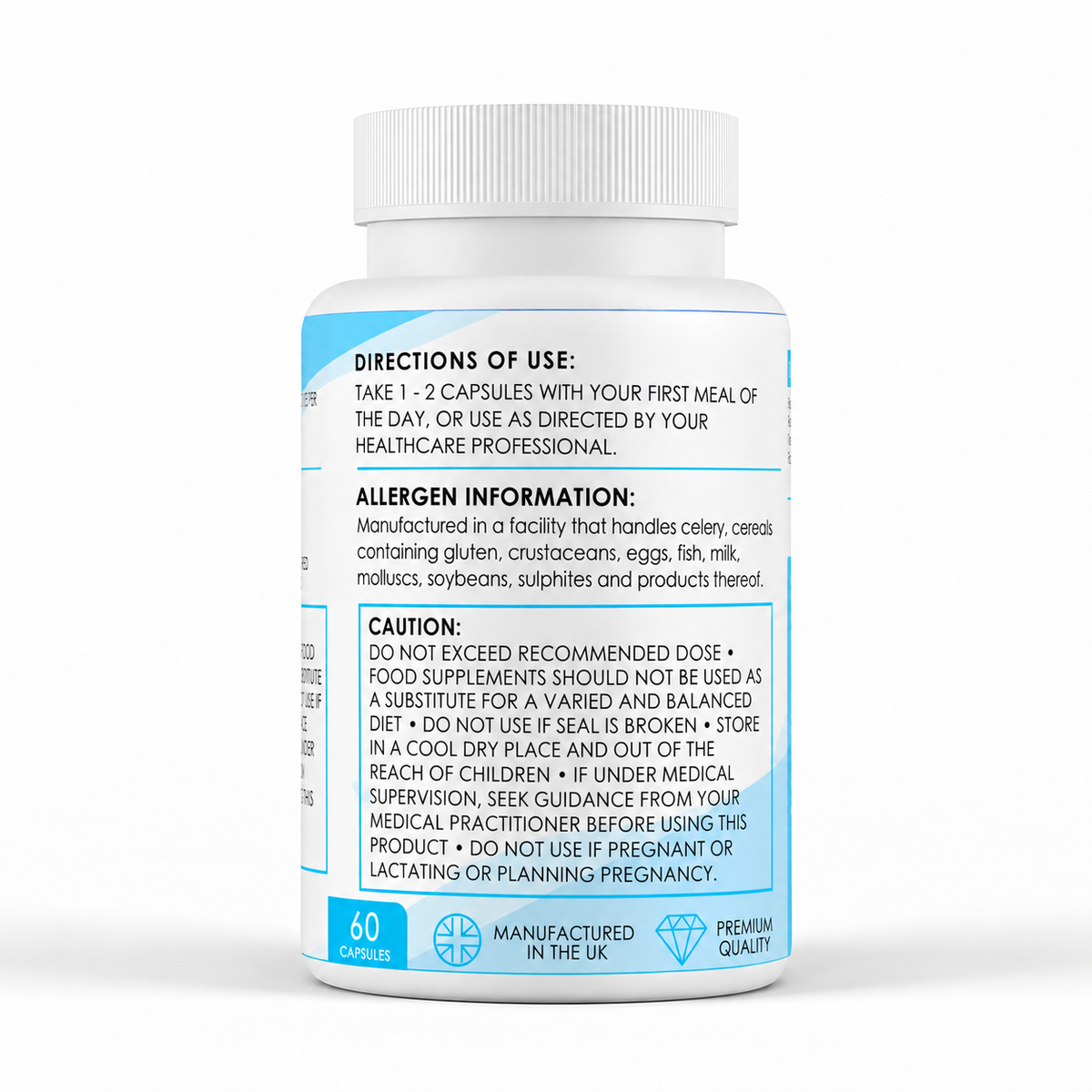 Testo Power (60 Capsules) - directions label