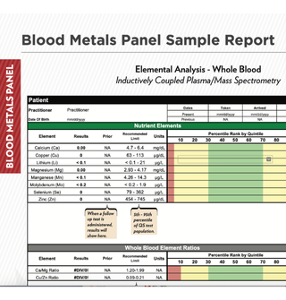 Blood Metals Sample Report