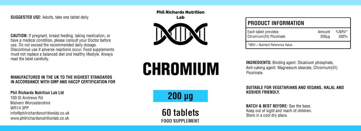Chromium Product Label