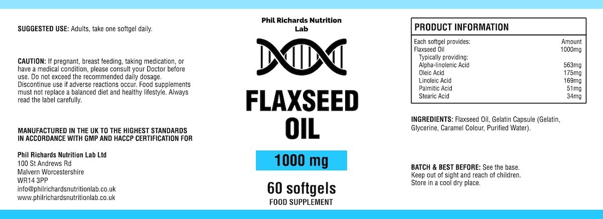 Flaxseed Product Label