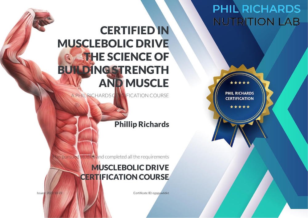 Musclebolic Drive Completion Certificate