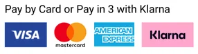 Pay by Card or Split the Cost with Klarna Pay in 3 Interest-free Payments Pay by Card or Split the Cost with Klarna Pay in 3 Interest-free Payments